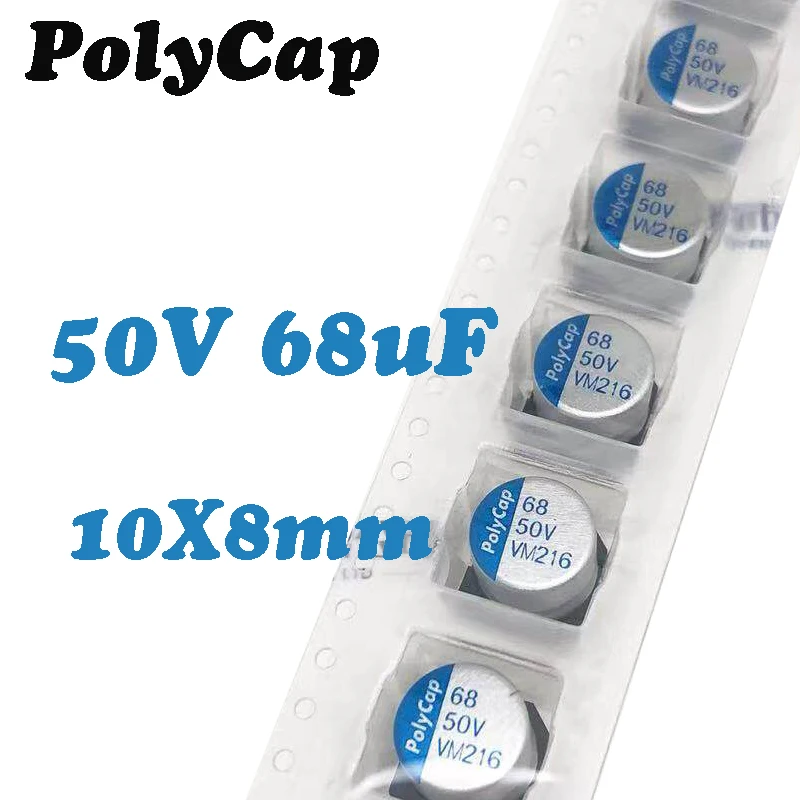 

50V68UF 10X8mm PolyCap SMD Твердотельный конденсатор 68uf 50V
