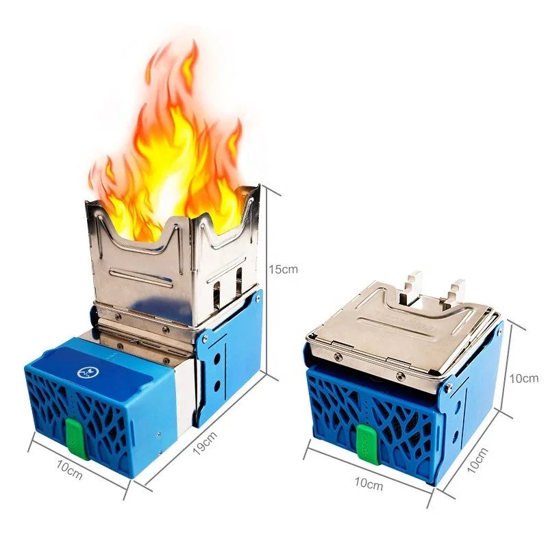 Hot salesOutdoor Camping Small Size Portable Folding Fire Generated Mobile Phone Charger Function Flame Stove Generator