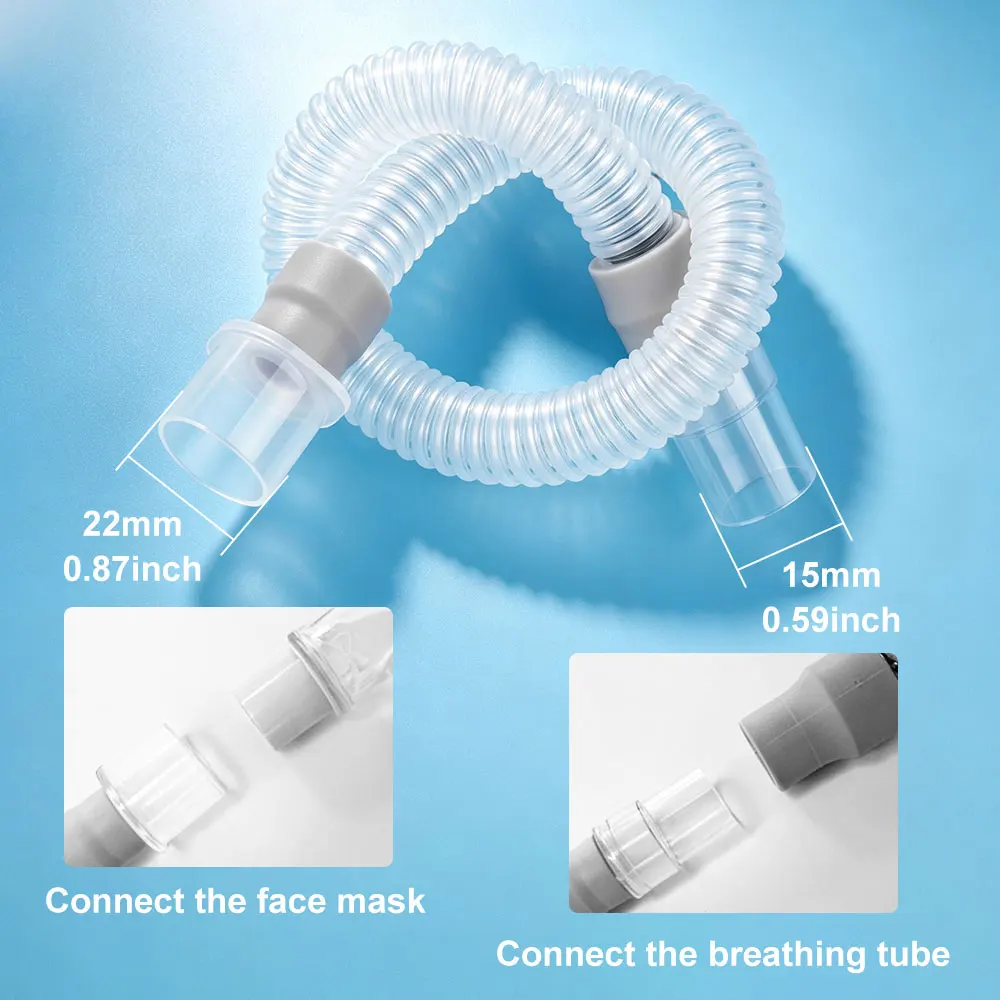 CPAP Mask Extension Tube for Nasal Mask, 15mm & 22mm Tubing Diameters Connector Tubing for CPAP Machine for Sleep Apnea
