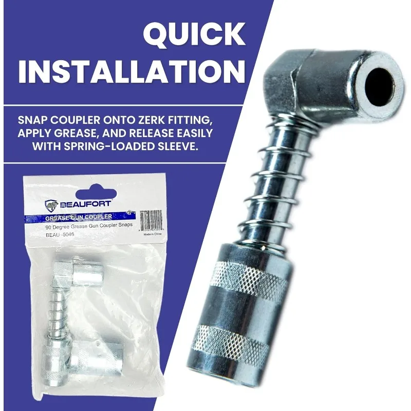 

90-градусный адаптер для смазочной муфты, низкопрофильный фитинг, насадка для плотных помещений для лодочного прицепа, UTV, квадроцикла, смазка подшипников