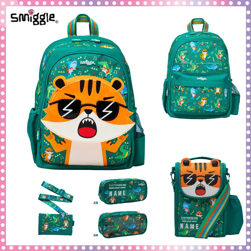 Australian Smiggle Cartoon Tiger Light Cute Backpack Students Stationery Schoolbags Cute Meal Bags School Pencil Case Set Gifts