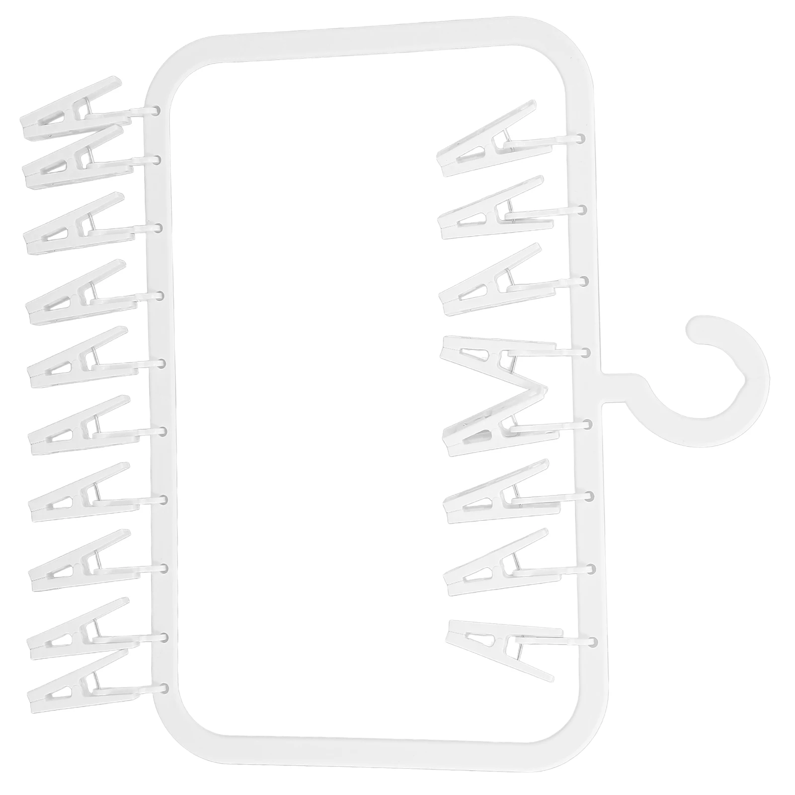 

Drying Rack 18 Clips Baby Clothes Hanger Double Layer Storage Organizer Space Saving Wooden Closet Skirt Jean Hat Hangers