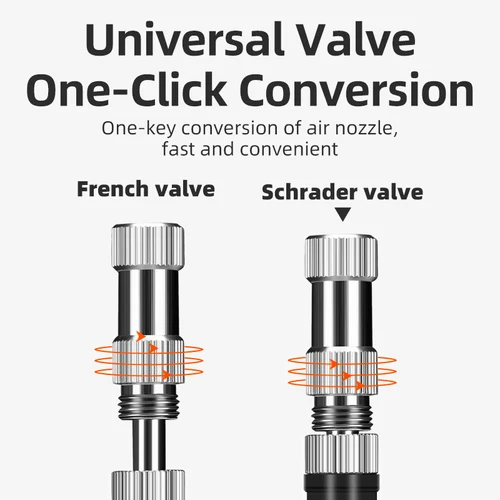 Imagen 2 del producto ROCKBROS-bomba de bicicleta de 300PSI, bomba de horquilla delantera de alta presión, inflador de aire para neumáticos, válvula Presta Schrader para bicicleta de montaña y carretera