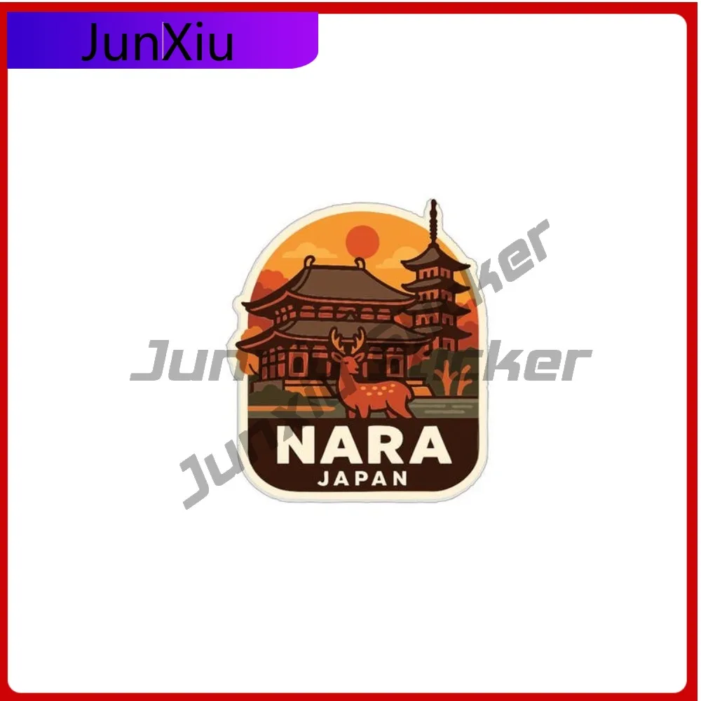 

Nara Japan City Sticker Car Bodywork Motocross Bumper Phone Vinyl Waterproof Decals Adventure Motorcycle Stickers Tourer Custom