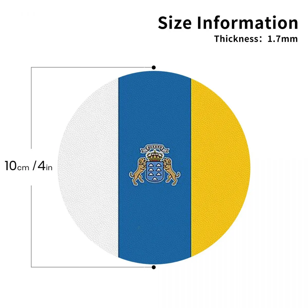 Spain Flag Oceano Canary Islands Coasters Kitchen Placemats Insulation Cup Coffee Mats For Decor Home Tableware Pads Set of 4