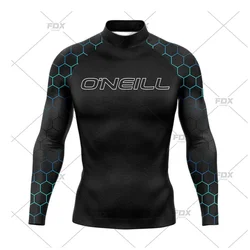 New Rashguards Surfing Men's Long Sleeve Shirts Uv Protection Surfing Clothing Rash Guard Swimwear Surfer Diving Shirts Swimsuit