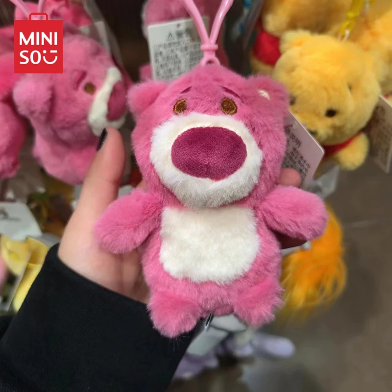 

MINISO Disney серия Q версия плюшевая подвеска лотсо Пух медведь школьная сумка Украшение брелок мультфильм детская игрушка подарок на день рождения