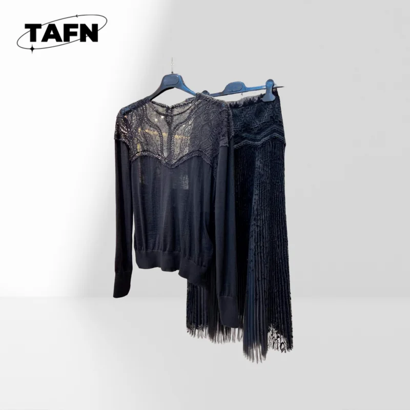 Conjunto de falda informal para mujer, moderno y cómodo para los días cálidos, falda cómoda de dos piezas para mujer, días de verano relajados AJ1509