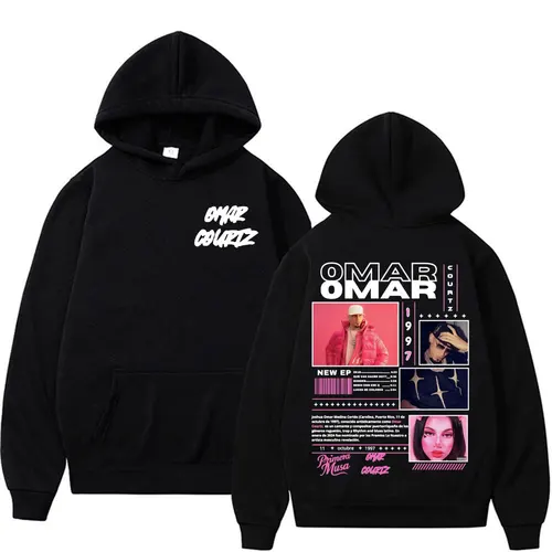 Sudadera con capucha del rapero Omar Courtz Primera Musa Album Tour, jersey para hombre y mujer, moda Hip Hop, sudadera informal de lana estética con capucha
