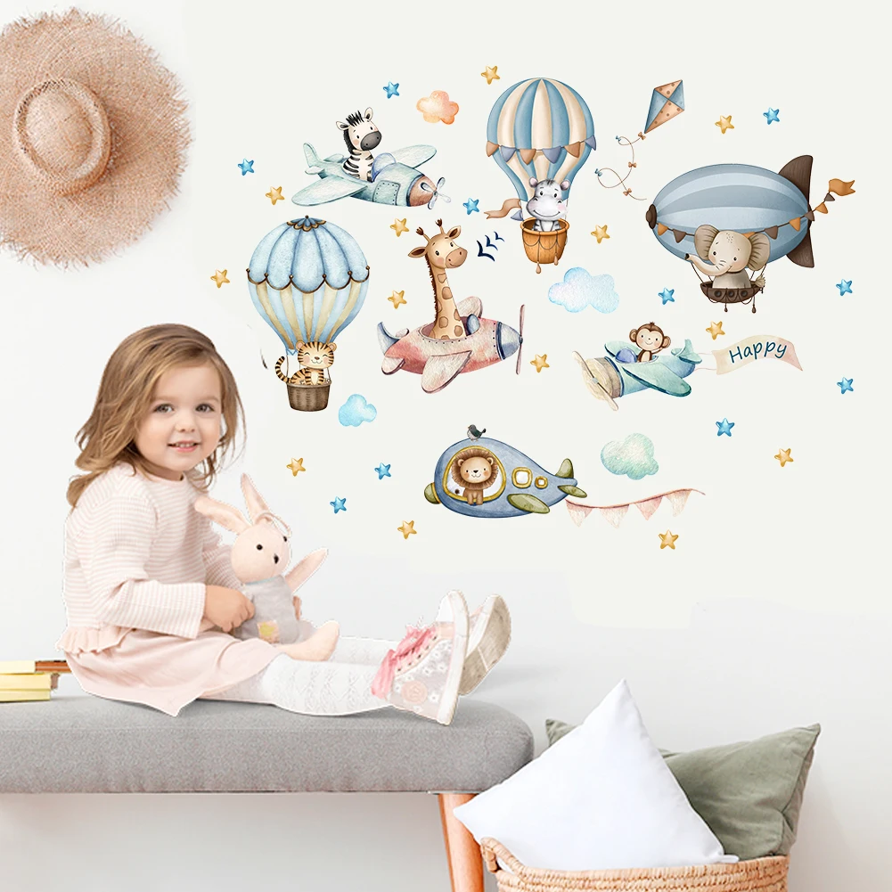 Watercolor Zoo Animal Wall Dec - đánh giá và giá Baby Nursery Wallpaper