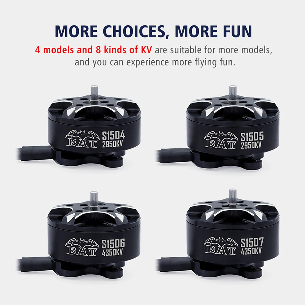 SURPASSHOBBY BAT S15 S22 시리즈 브러시리스 모터 고품질 고성능 브러시리스 모터 3인치 크로스 모터 (3인치, 3.5인치, 4인치, 7인치 드론용)