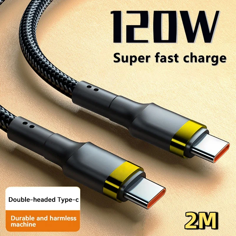 120 W Schnellladegerät PD Schnellladung Hochwertiges USB C auf USB Typ C Kabel für iPhone Xiaomi 15 Plus Pro Max Samsung S24