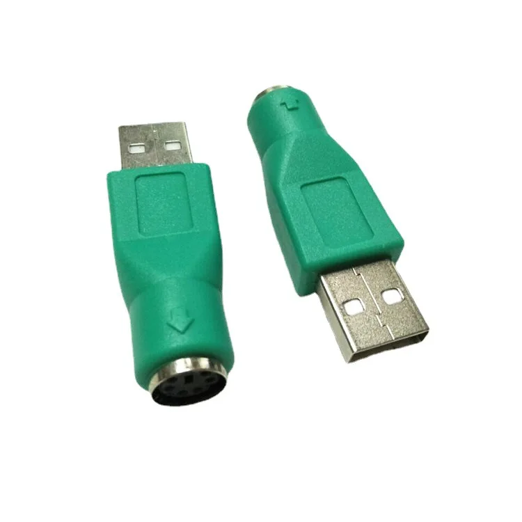 20 piezas adaptador USB a PS2, accesorio de ratón, hembra a PS, público