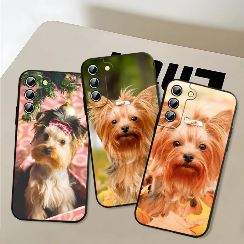 York Shire Terrier Dog Phone Case For Samsung S23 S21 S22 S30 S20 S9 S10 S8 S7 S6 Pro Plus Edge Ultra Fe Lite Silicone Cover