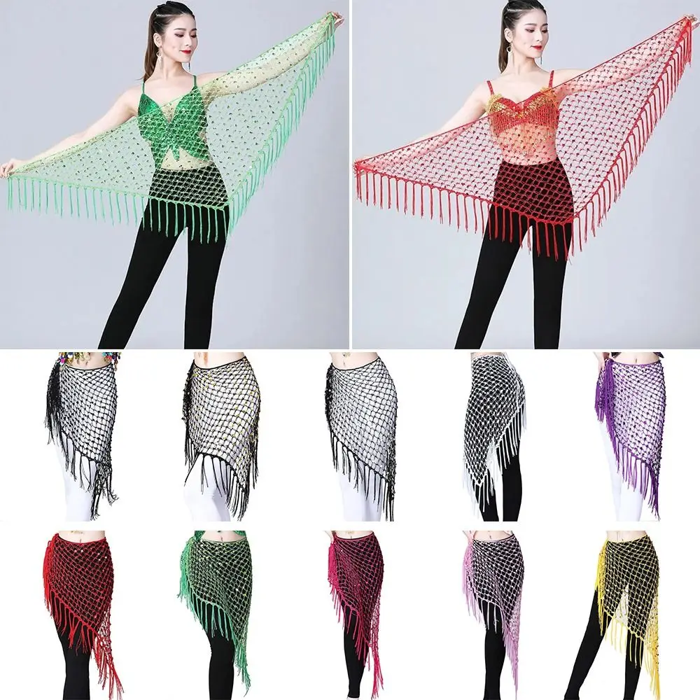 Sexy Sequins Belly Dance Costumes Tassel New style Belly Dance Hip Scarf Belly Dancing Hollow Thailand/India/Arab Dance Skirt