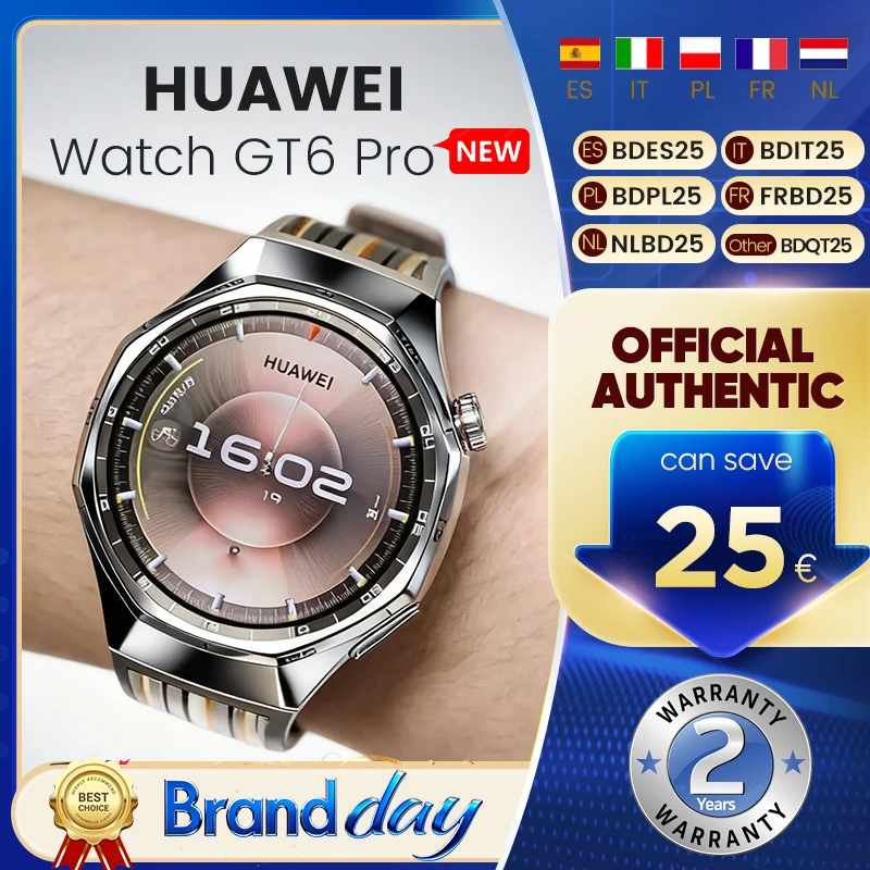 HUAWEI Watch GT 6 Pro 46mm GPS Smartwatch 1.47 ''écran tactile AMOLED, jusqu'à 21 jours d'autonomie, niveau professionnel de cyclisme, NFC,