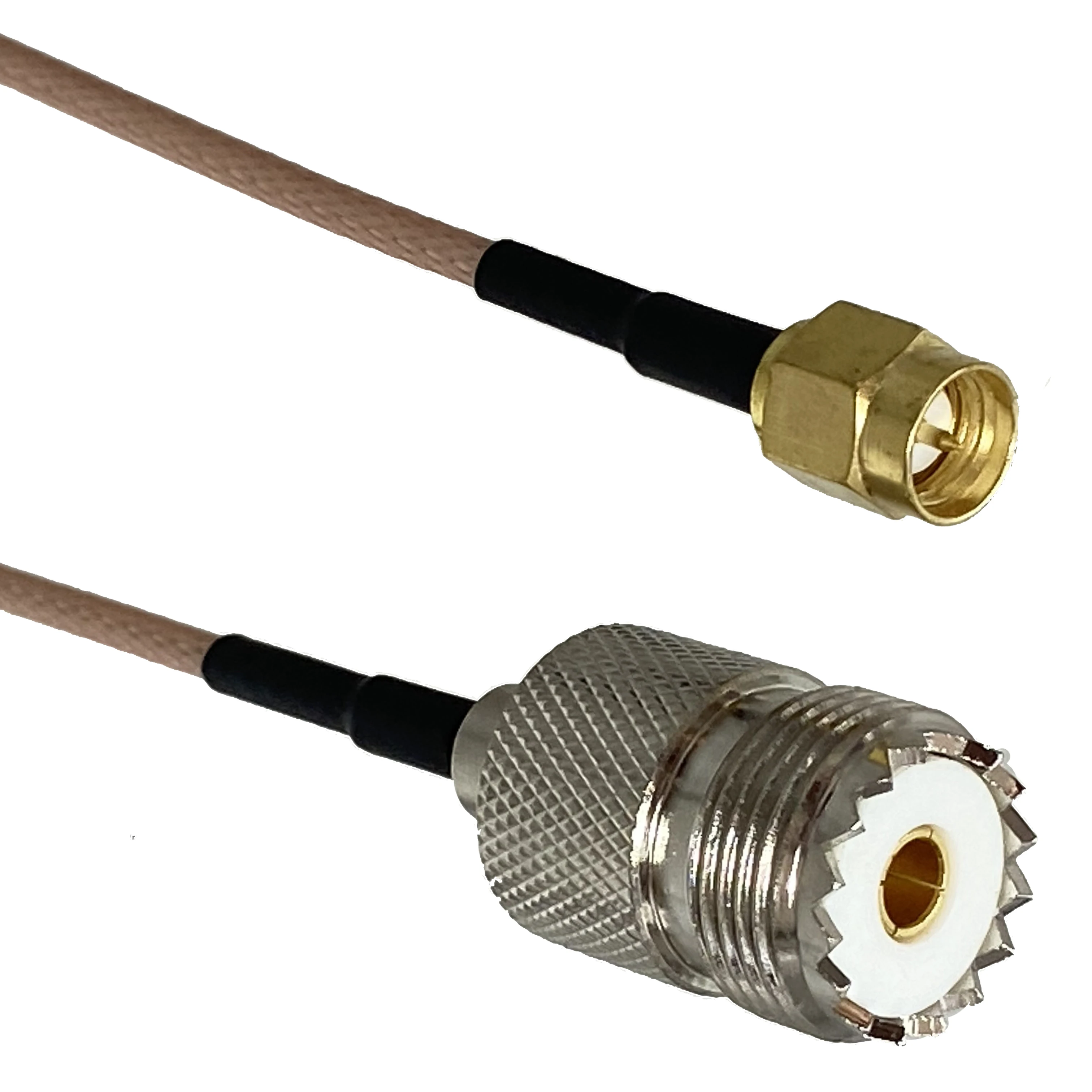 RG316 RG58 UHF PL259 SO239 naar SMA Stekker & Vrouwelijke Jack Rechte Connector RF Jumper pigtail Kabel 6 inch ~ 20 M