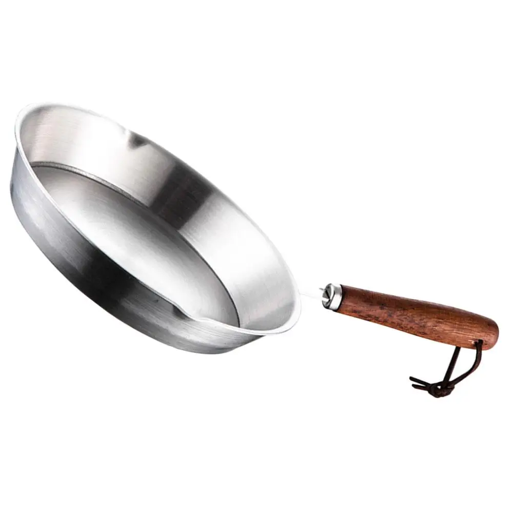 

Mini Omelet Pan Flat Base Frying Stainless Steel Small Daily Cooking Little Skillets