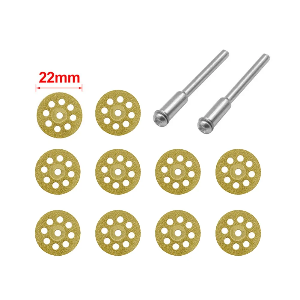 12pcs Cutting Discs Kit Diamond Saw Blades Cut Off Discs Rotary Tool 20-30mm Suitable For All Kinds Of Hard Materials