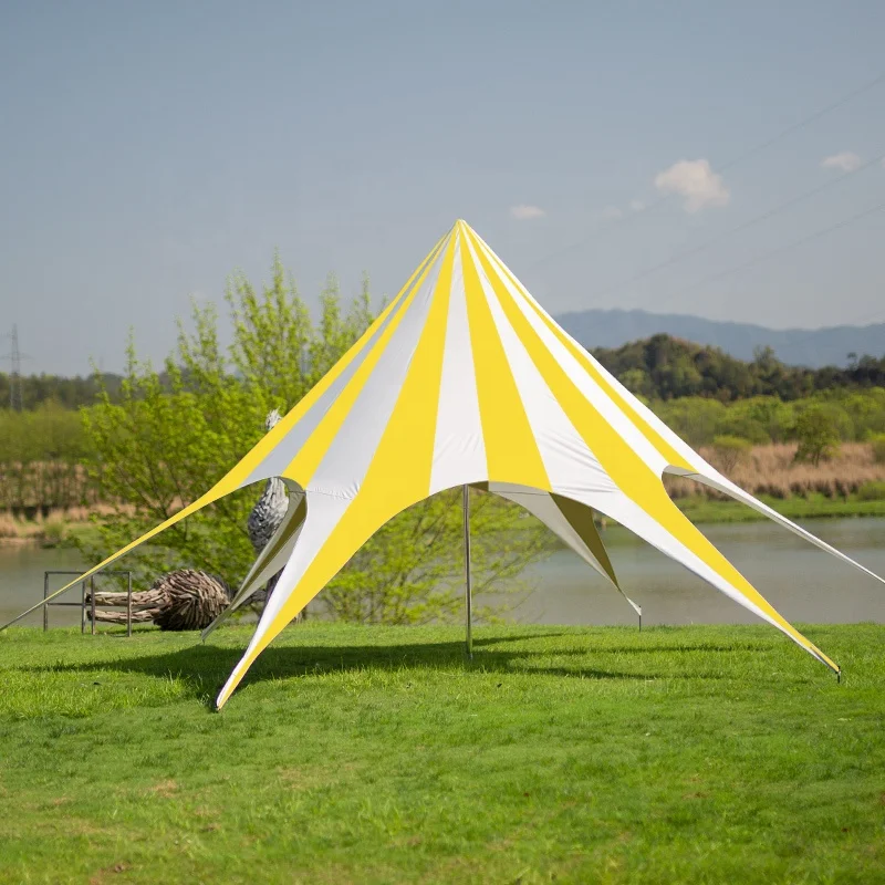 

Big Outdoor Hexagonal Star Shape Waterproof Spire Canopy Tent Luxury Sun Shade Canvas Beach Event Tent for Shelter