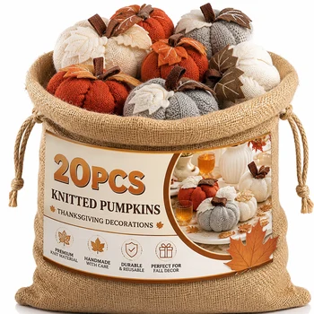 Knitted Pumpkin Fall Ornament 1