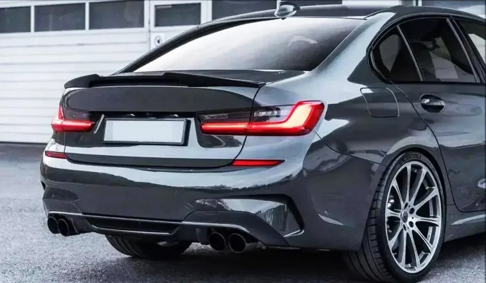 XVIP Auto M4 Stil Dachspoiler Glänzend Schwarz Flügel Für BMW 3er G20 G28 2019-2022 330i 330e Limousine ABS Entenschwanz Kofferraumspoiler – Detail 10