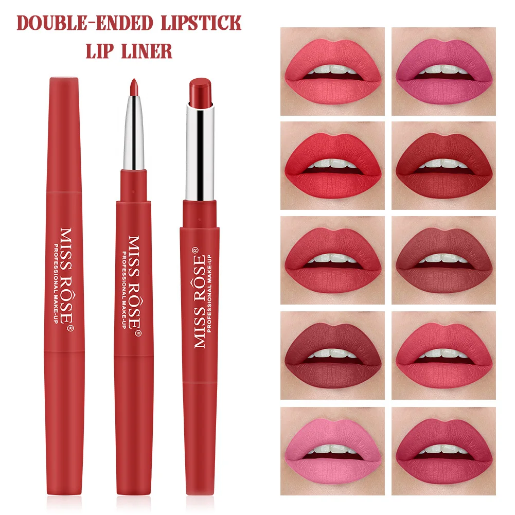 Maquillaje Lipstick Lip Liner Rotating Multi-functional Waterproof Beauty Matte Makeup Lasting Waterproof Lip Glosses