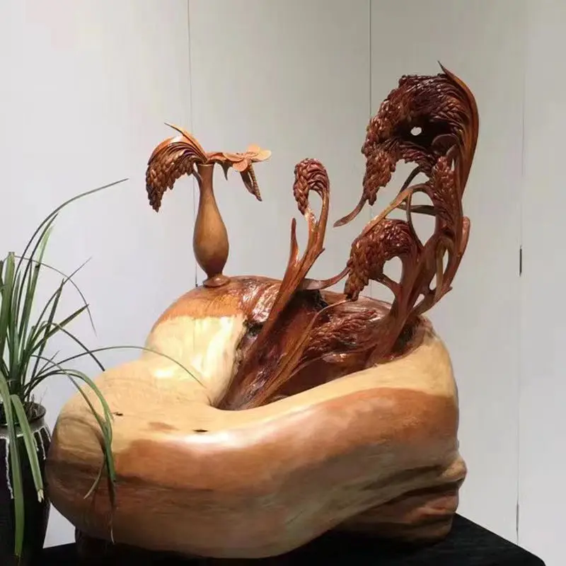 Carving Home Living Room Harvest Chinese Style Lucky Decorative Art