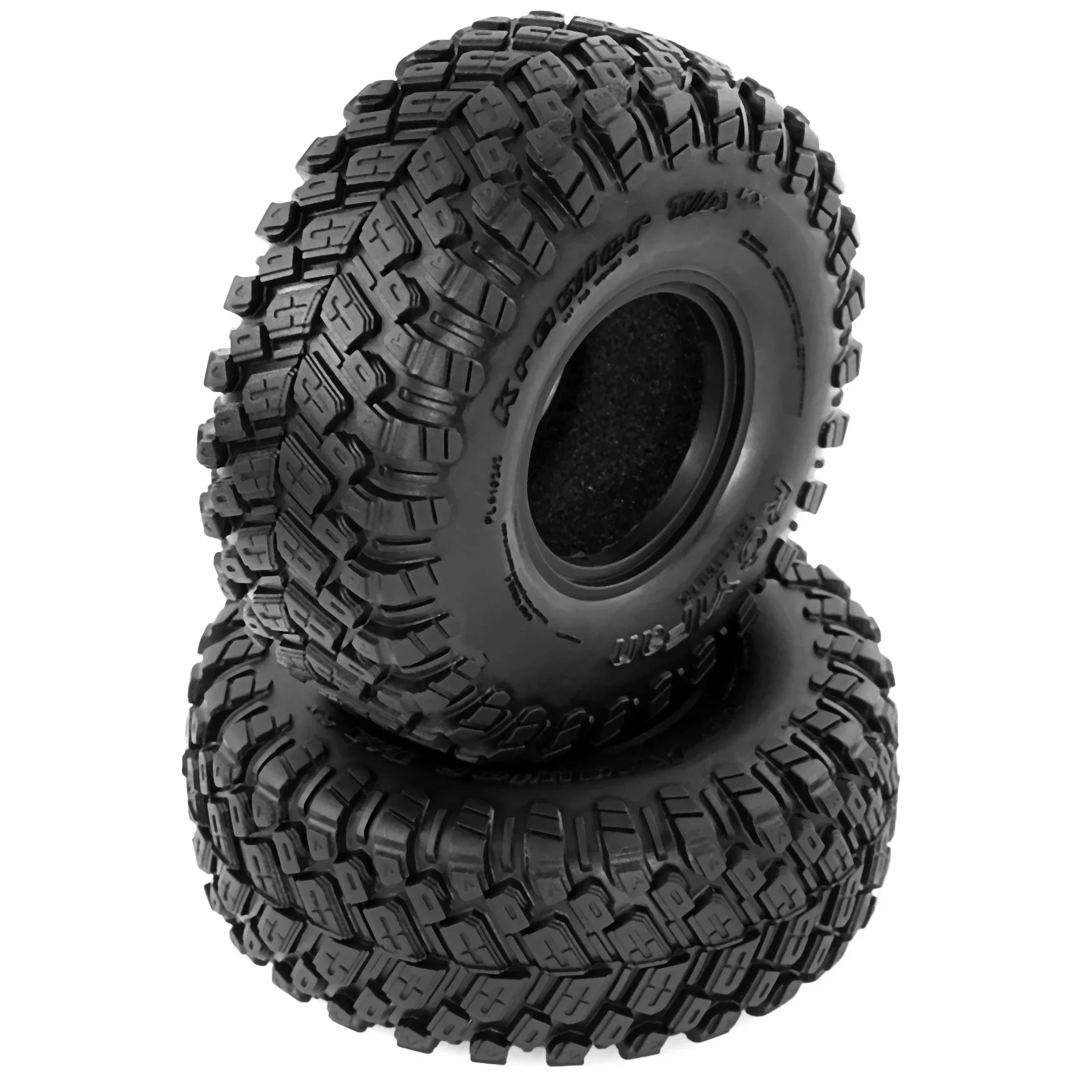 1.9" Voodoo KLR Rubber Tires 4PCS for Axial SCX10/TRX4 - 1:10 RC Crawler Truck (116x45mm) -Compatible with Tamiya, D90, TF2, MST