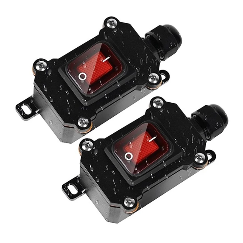 Waterproof Inline Switch IP67 Waterproof Inline Switch 12-24V/220V DC 25A High Current Power Waterproof Switch