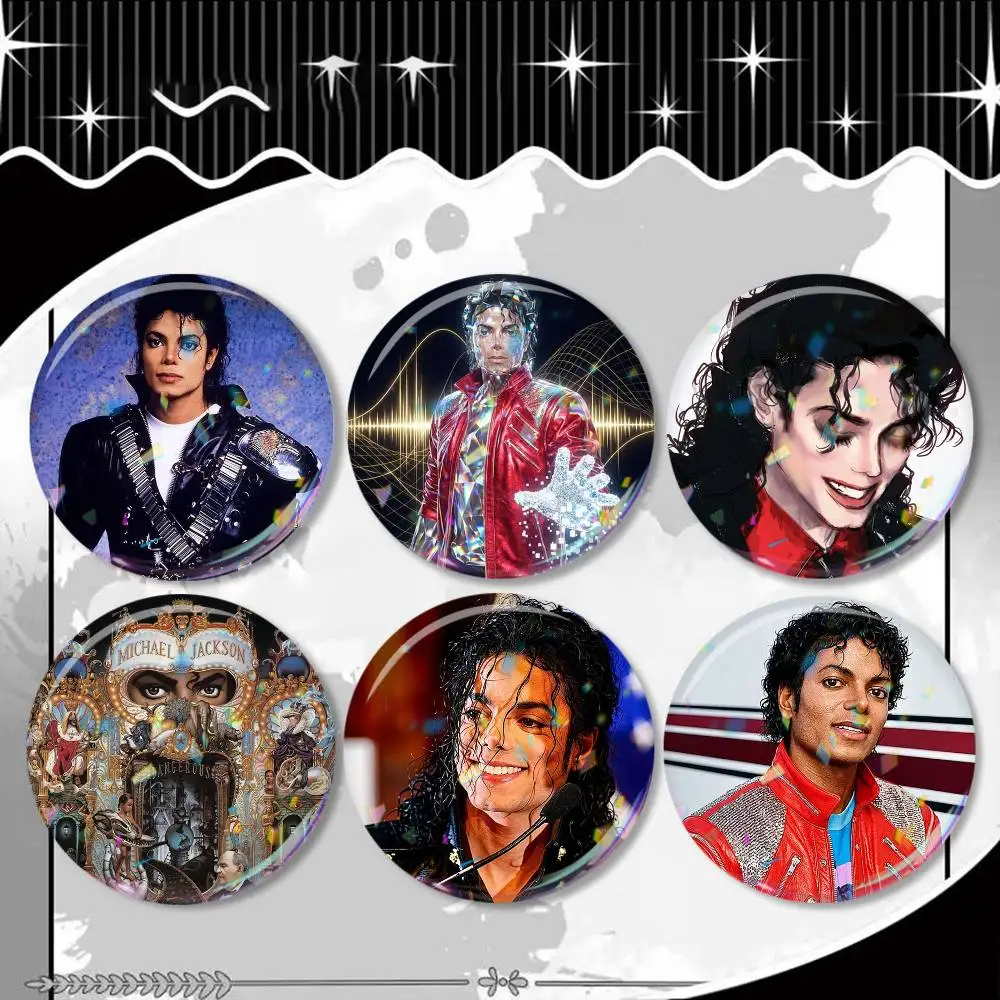 Jaafar Jackson Laser Badge Creative Pins Brooch for Bag Clothes Hat Decor Gifts Fans Collect