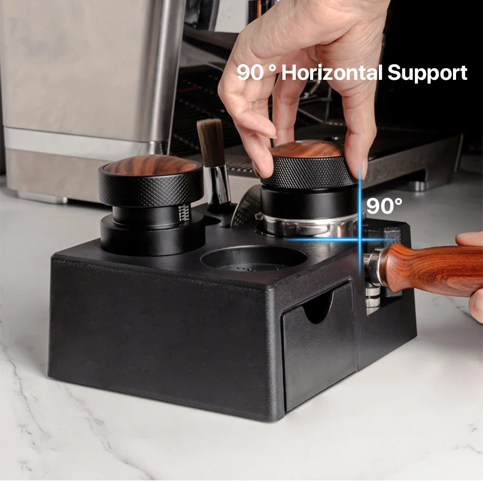 51/53/58mm ABS Coffee Portafilter Rack Distributor Holder Espresso Tamper Mat Stand Espresso Knock Box Coffee Accessories