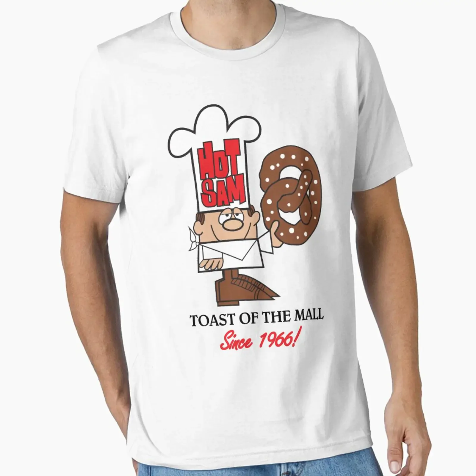 Hot Sam Pretzels designed and sold by T ShirtArcade84 vintage Washed designer clothes graphic Stretched Comfortable streetwear