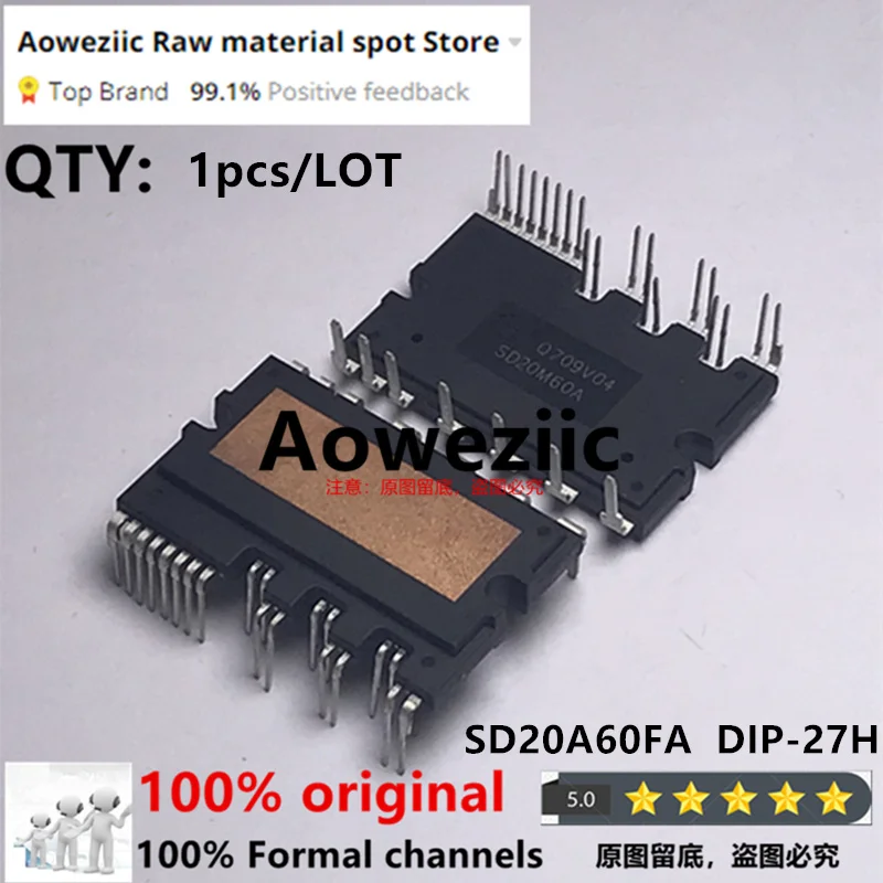 

Aoweziic 2018+ 100% New Imported Original SD20A60FA DIP-27H Variable Frequency Module