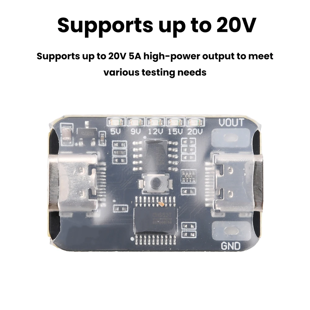 PD-Schnelllade-Attrappe-Modul mit einstellbarer Spannung 5V-20V Ausgang PD2.0/3.0 für Alterungstest von Typ-C-Ladegeräten – Detail 4