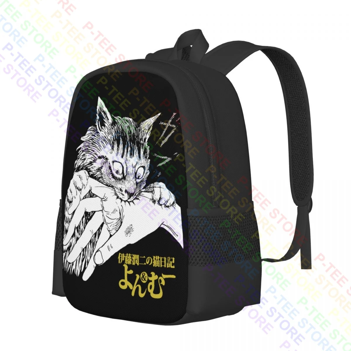 Junji Ito'S Cat Diary Yon & Mu BiteBackpack Large Capacity Bookbag School Sport Bag