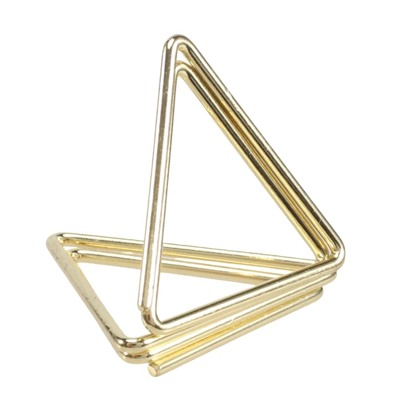 -ABLP 30Pcs Triangle Shape Card Holders Wedding Table Number Holders Photo Holder Pictures Stand Clips For Anniversary Party