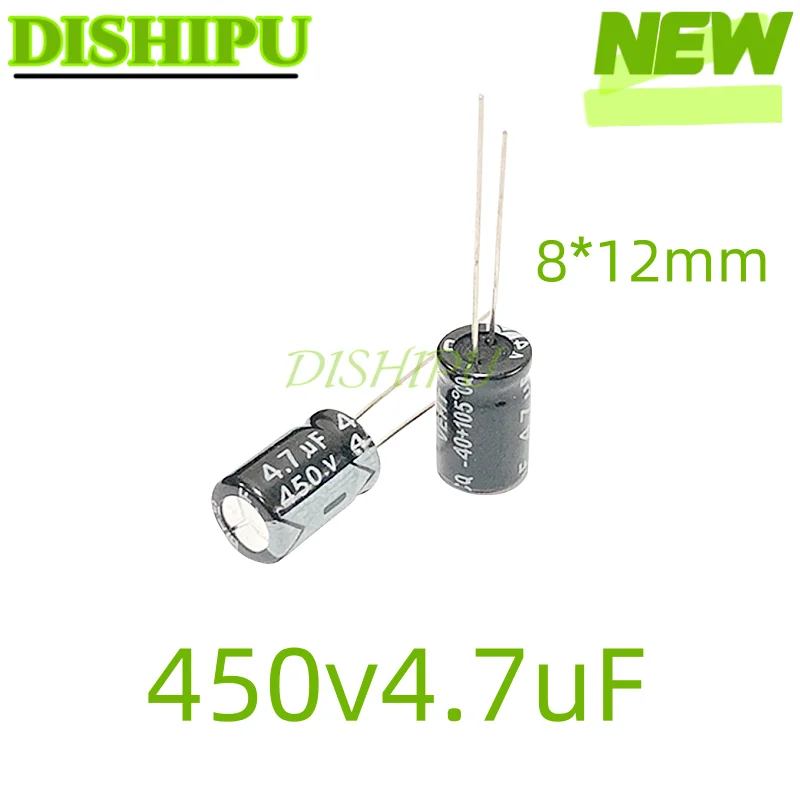 

20pcs 450v4.7uF aluminum electrolytic capacitor volume 8*12