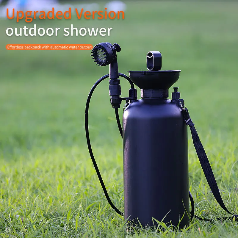 Outdoor Travel Pressurized Shower Hiking Surfing Portable Shower Head Camping RV Pet Backyard Beach Cleaning Gear