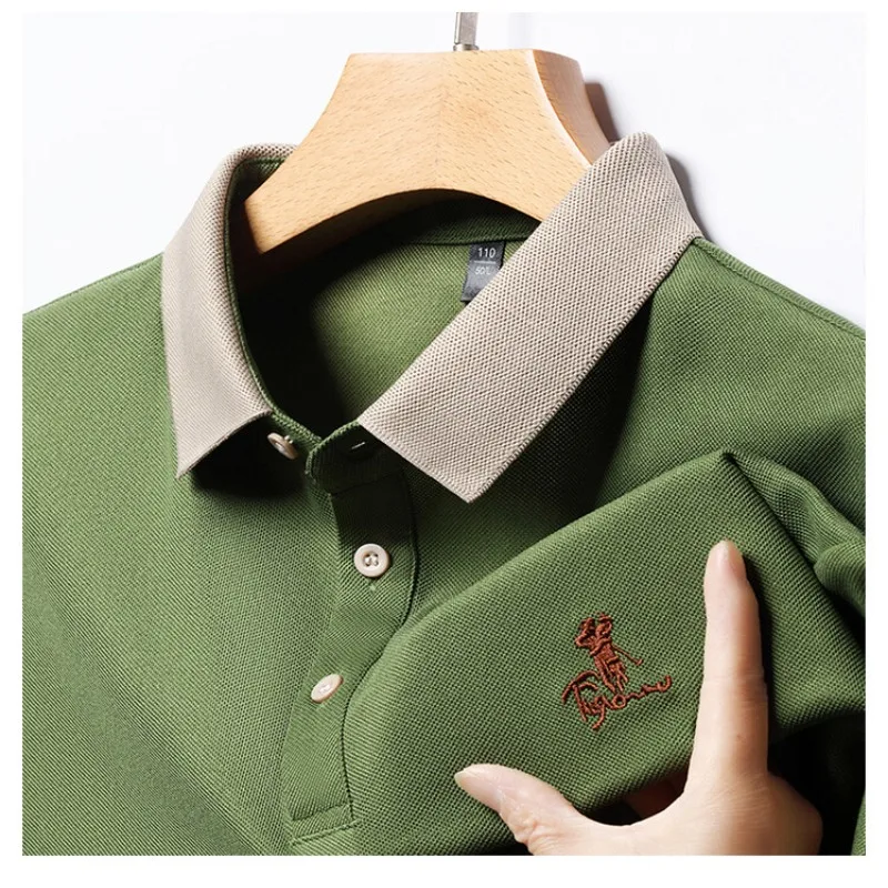 

5 Colors New Summer Men's Short-sleeved POLO Shirt with Lapel Embroidery Comfortable Shirt