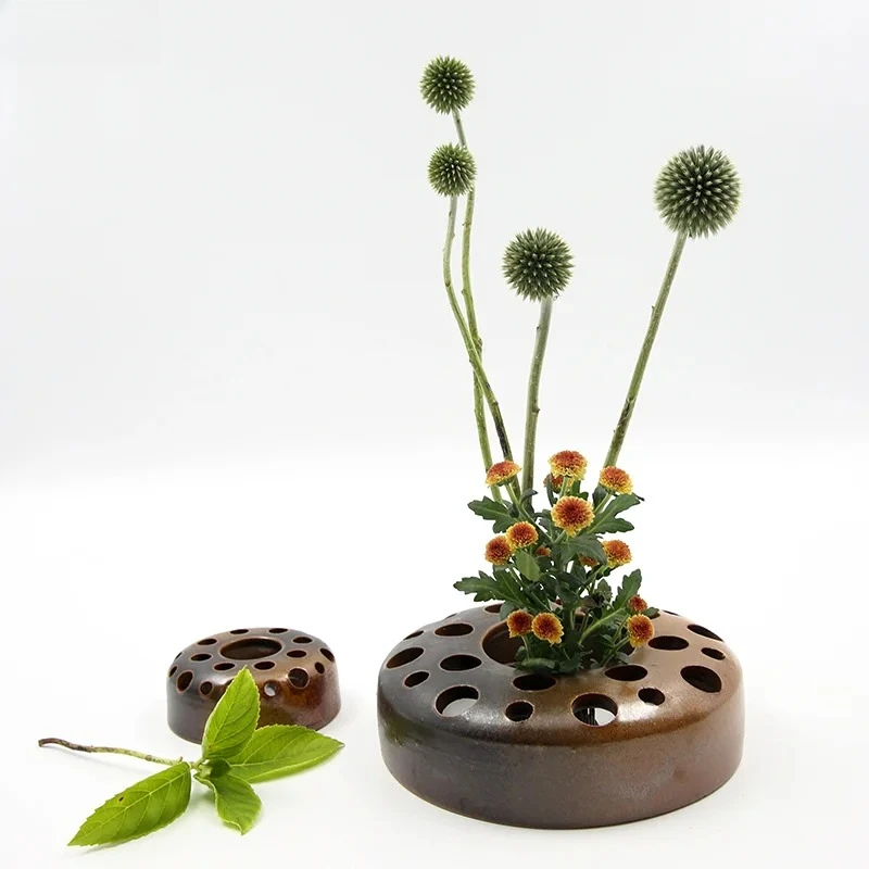 Lotus Pod Nest Ceramic Vase Ikebana Water Tray Accessories Table Decoration Flowers Arrangement Vases Room Aesthetic Decor