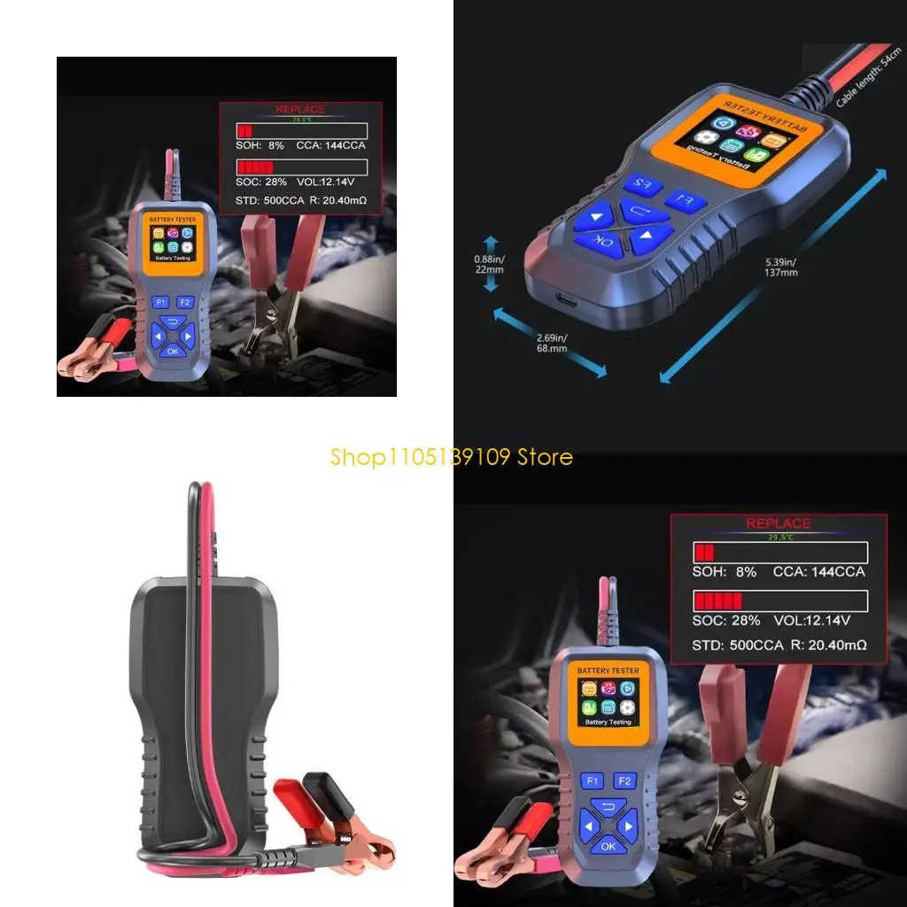 

P5ED Car Battery Load Tester For Acid Lithium Batteries And Engine Diagnostics