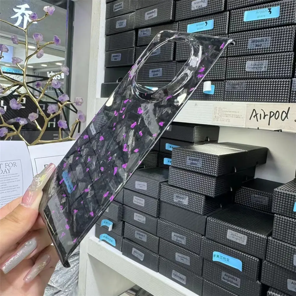 Funda de teléfono de fibra de carbono Real delgada para Huawei Mate X5, Ultra delgada, anticaída, brillante, forjada, dura