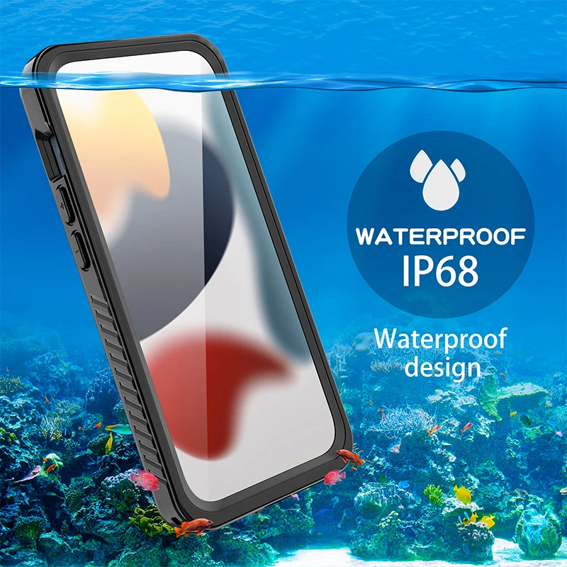 Full Sealed IP68 Waterproof Diving Swim Cover Underwater Case For iPhone 15 Pro Max Plus 5 Meter Drop Proof Outdoor Sport Climb