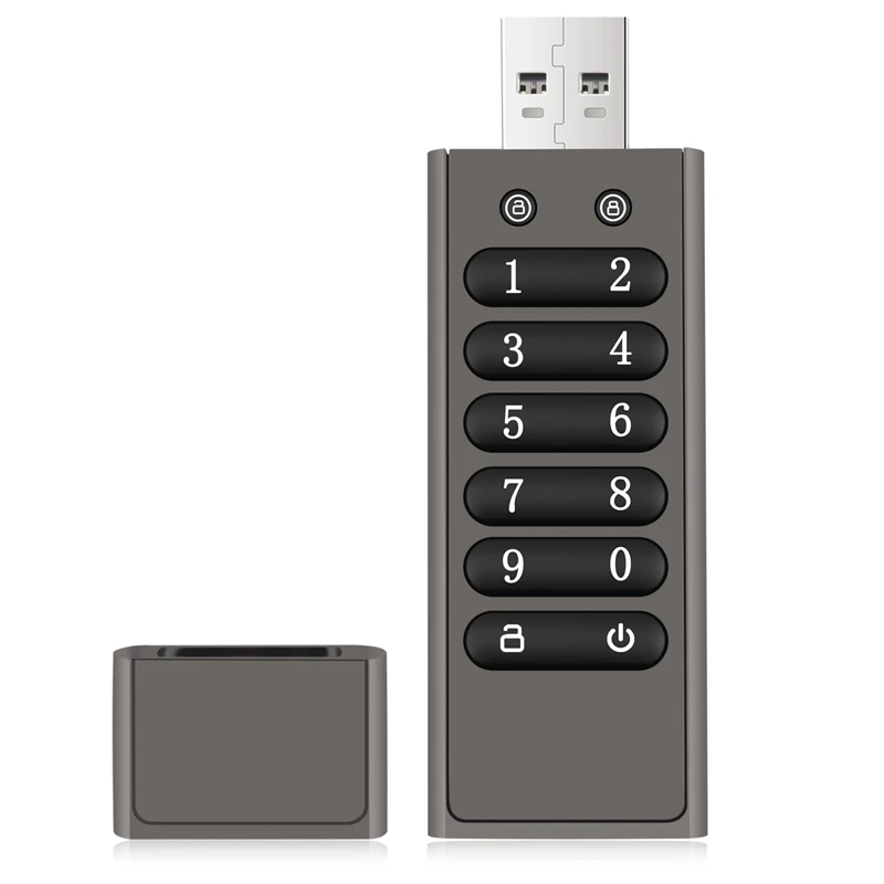 

Secure USB Drive, Volkcam 32GB Encrypted USB Flash Drive Hardware Password Memory Stick With Keypad U Disk Flash