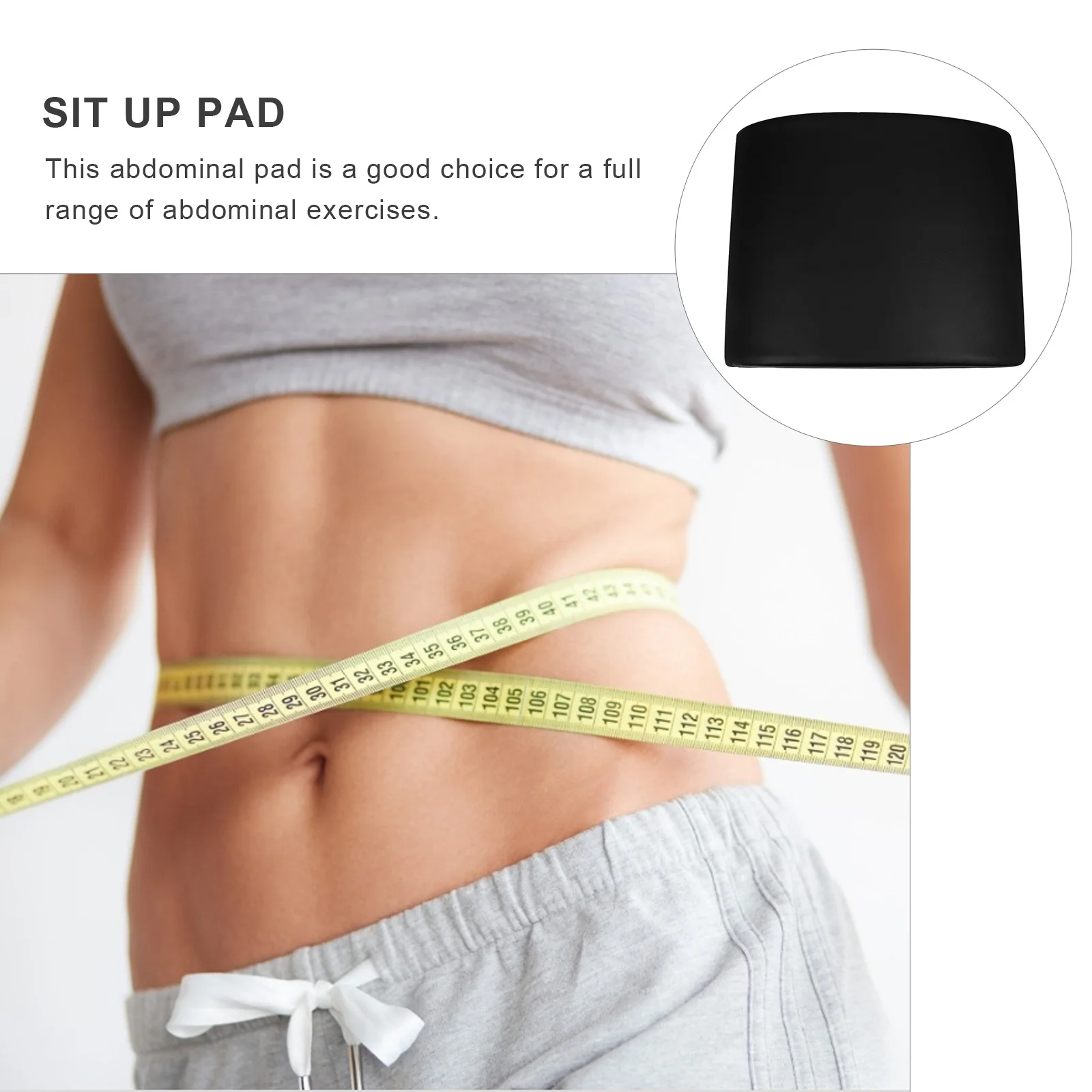 

1Pcs Ab Mat Sit Portable Black Sit-Up Assistant Abdominal Fitness Equipment for Home and Gym Use Ab Exercise Mat