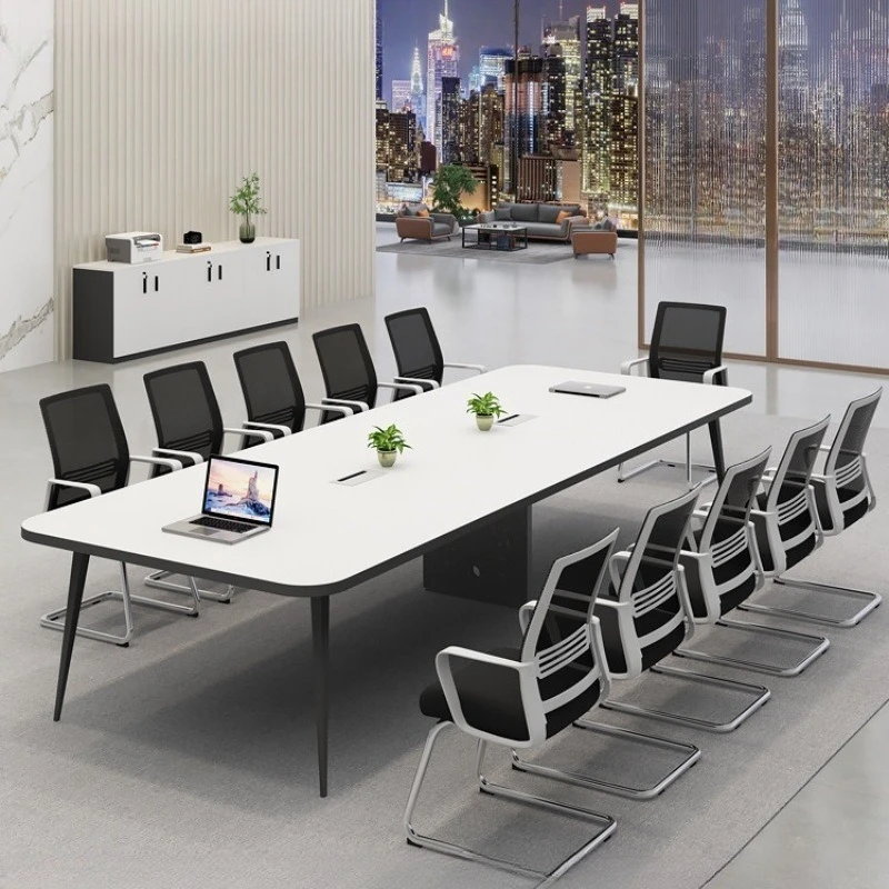 Conference table Long table Simple modern negotiation Conference room Table and chair combination