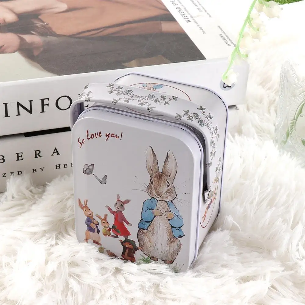 Rabbit Printed Hand-held Candy Cookie Birthday For Wedding Party Decorative Organizer Box Storage Box Storage Can Gift Box