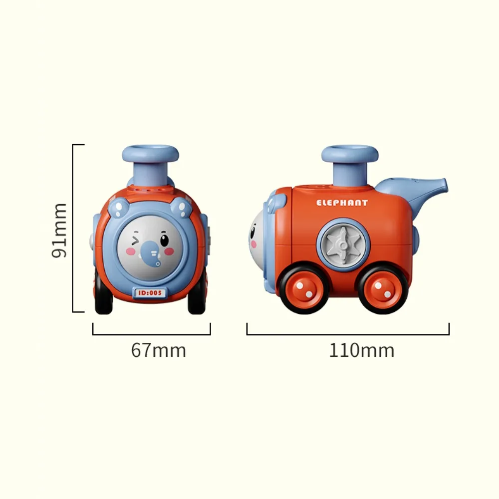 Inertia Toy Car Press To Change Face Whistle Train Crash Resistant Cartoon Car Press and Run Facial Expression Change