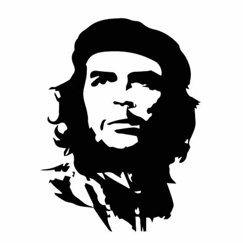 11CM*15CM Serious Celebrity Che Guevara Car KK Vinyl Decal Decorate Sticker Black/Silver Car Decal